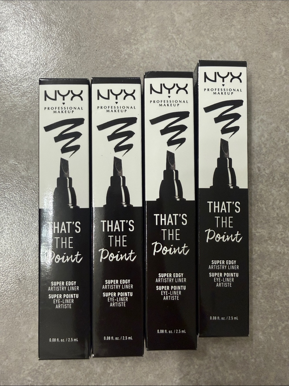 Bundle of 4 NYX That's The Point Liquid Eyeliner - Black